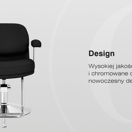 Kirpyklos kėdė hidraulinė OMEGA ASTRA, juoda