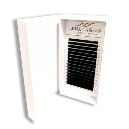 Lena Lashes Professional Premium Volume C 0.07 MIX juodos blakstienos