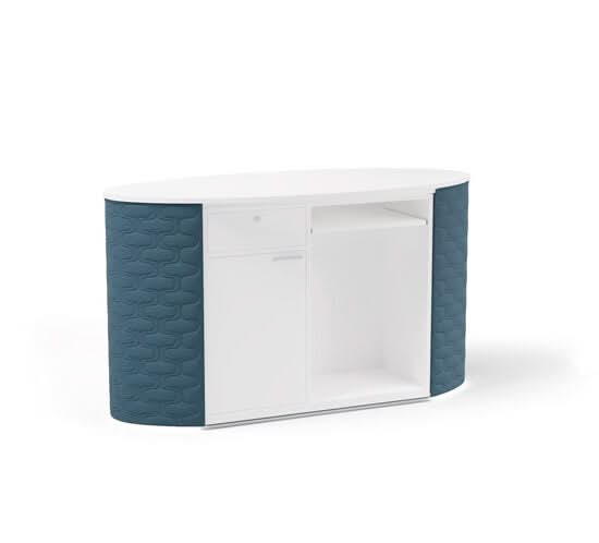 Registratūros stalas Lei, mėlyna spalva