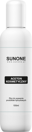 SUNONE acetonas 100ml – profesionalus nagų laako ir gelio šalinimo tirpiklis manikiūro salonams