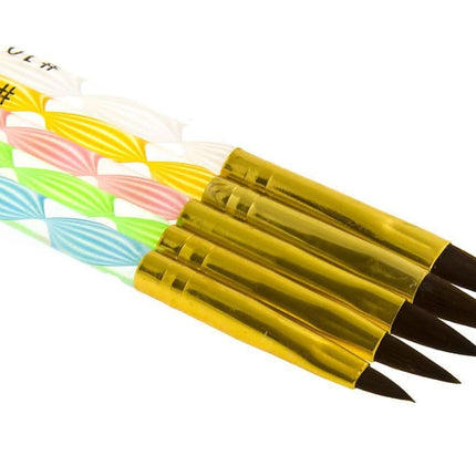 Akrilo teptukai nagų dailei, 5 vnt. - Beauty Kit