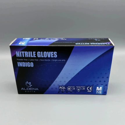 ALDENA nitrilinės vienkartinės pirštinės L dydis, indigo - Beauty Kit