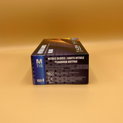 ALDENA nitrilinės vienkartinės pirštinės M dydis, juodos - Beauty Kit