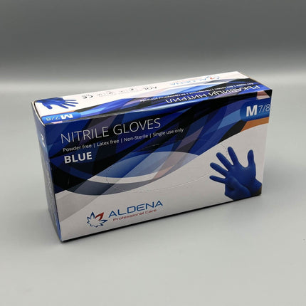 ALDENA nitrilinės vienkartinės pirštinės S dydis, mėlynos - Beauty Kit