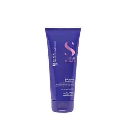 ALFAPARF SEMI DI LINO BLONDE violetinis kondicionierius šviesiems plaukams ANTI-YELLOW, 200 ml - Beauty Kit