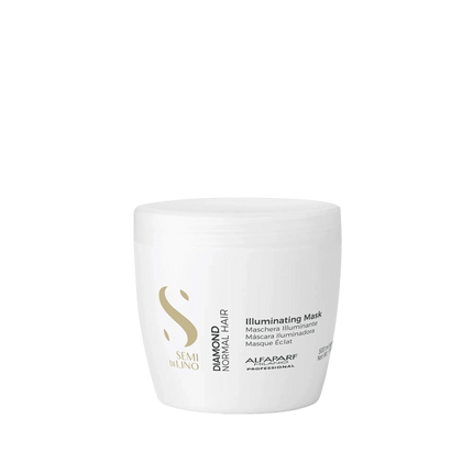 ALFAPARF SEMI DI LINO DIAMOND FLUID blizgesio suteikianti kaukė plaukams, 500 ml - Beauty Kit