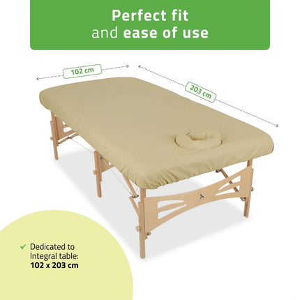 Apsauginis stalo užtiesalas C460 smėlio 102×203 cm HABYS – iš arti