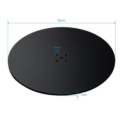 Round barber chair base GABBIANO L010 Ø 50 cm, black - another view