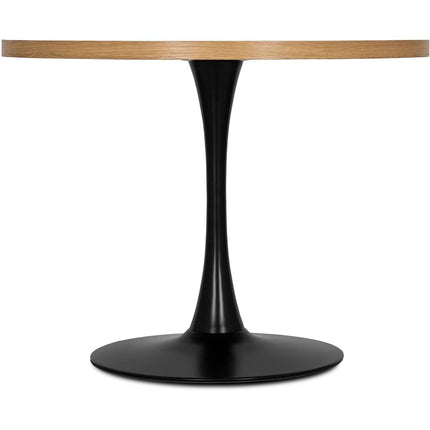 Apvalus stalas LINO 100 cm, auksinis ąžuolas/juodas - Beauty Kit