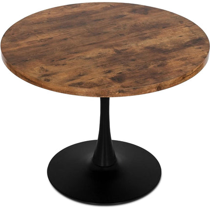 Apvalus stalas LINO 100 cm, rustic ąžuolas/juodas - Beauty Kit