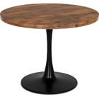 Apvalus stalas LINO 100 cm, rustic ąžuolas/juodas - Beauty Kit