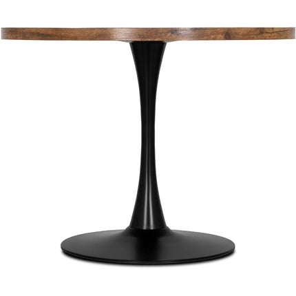 Apvalus stalas LINO 100 cm, rustic ąžuolas/juodas - Beauty Kit