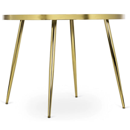 Apvalus stalas TINGA 100 cm, juoda/auksinė - Beauty Kit