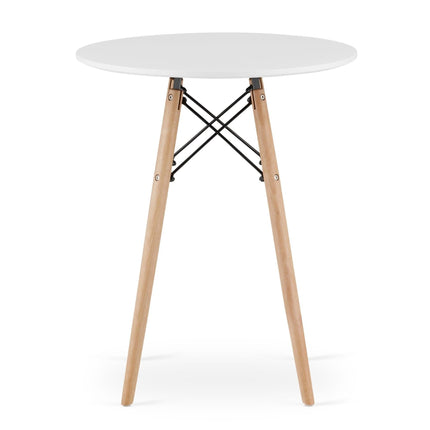 Apvalus stalas TODI 72x60cm., baltas - Beauty Kit