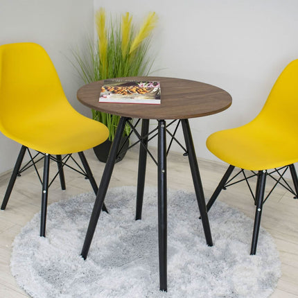 Apvalus stalas TODI 73x60cm., uosio spalvos - Beauty Kit