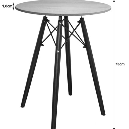 Apvalus stalas TODI 73x60cm., uosio spalvos - Beauty Kit