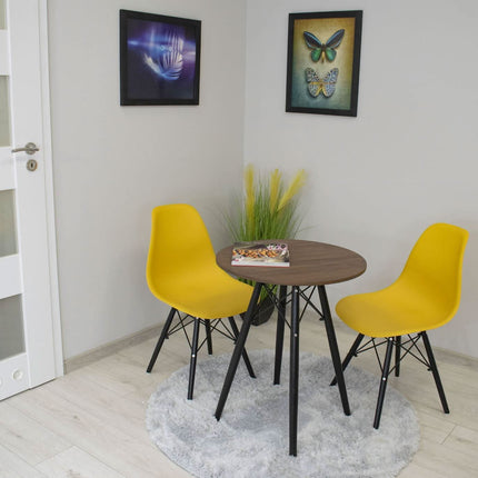 Apvalus stalas TODI 73x60cm., uosio spalvos - Beauty Kit