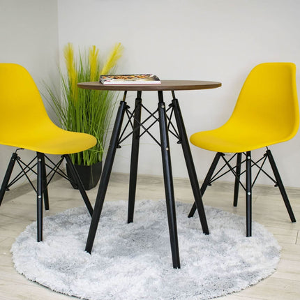 Apvalus stalas TODI 73x60cm., uosio spalvos - Beauty Kit