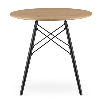 Apvalus stalas TODI 75x80cm., ąžuolo spalvos - Beauty Kit