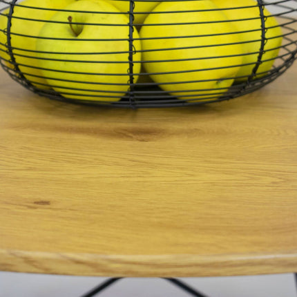 Apvalus stalas TODI 75x80cm., ąžuolo spalvos - Beauty Kit