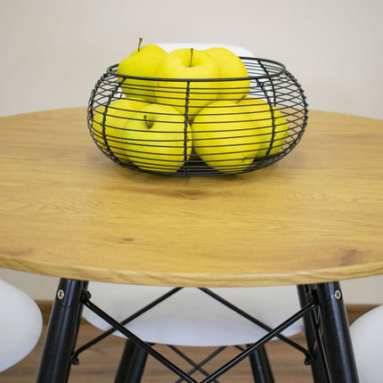 Apvalus stalas TODI 75x80cm., ąžuolo spalvos - Beauty Kit