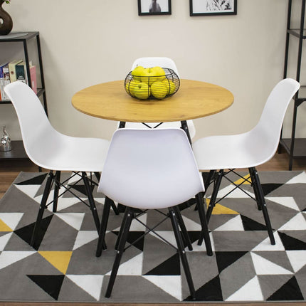 Apvalus stalas TODI 75x80cm., ąžuolo spalvos - Beauty Kit