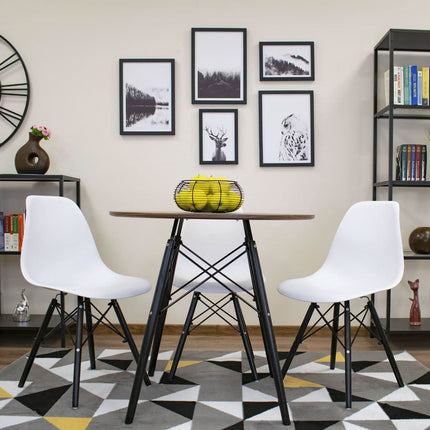 Apvalus stalas TODI 75x80cm., uosio spalvos - Beauty Kit