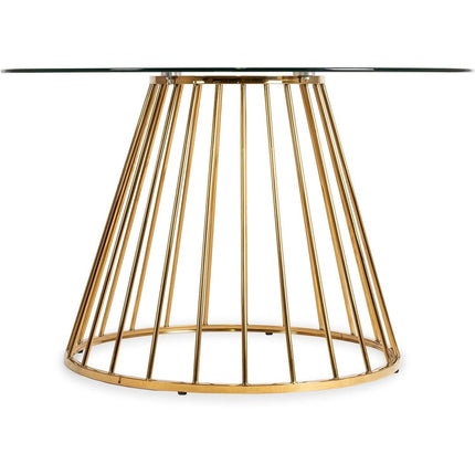 Apvalus stiklinis stalas OLIVIER, 120cm - Beauty Kit