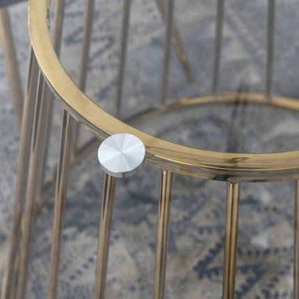 Apvalus stiklinis stalas OLIVIER, 120cm - Beauty Kit