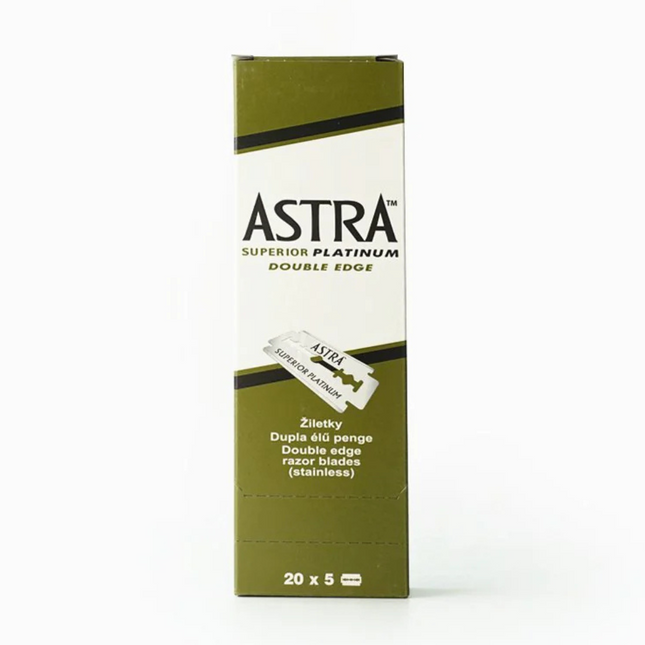 ASTRA Superior Platinum Double Edge Dviašmeniai skutimosi peiliukai, 20x5 vnt.