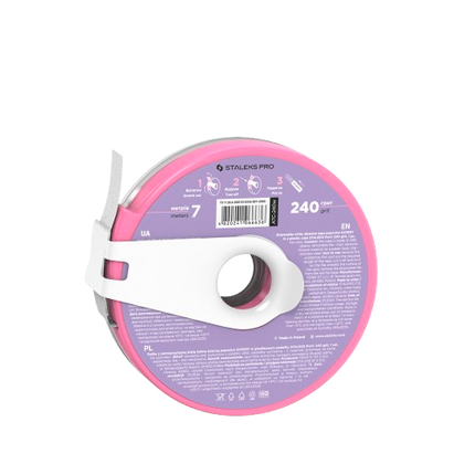 STALEKS PRO PapMam BobbiNail užmaunami dildės abrazyvai su rite #240, 7m
