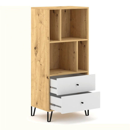 BACARDI lentyna su stalčiais, šviesaus ąžuolo/baltos spalvos - Beauty Kit