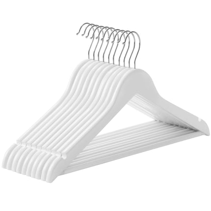 Baltos medinės pakabos CRW03W10, 10 vnt. - Beauty Kit