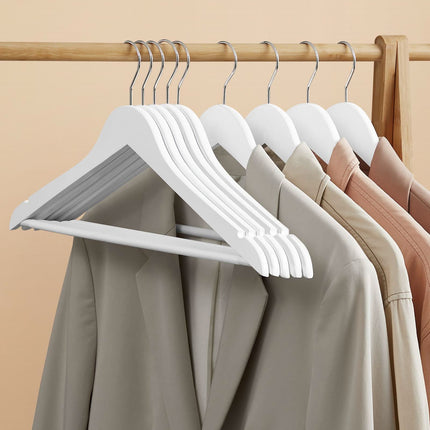 Baltos medinės pakabos CRW03W10, 10 vnt. - Beauty Kit