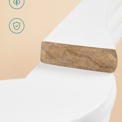 Baltos medinės pakabos CRW03W10, 10 vnt. - Beauty Kit