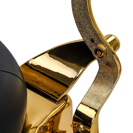 GABBIANO NICCOLO Barber Chair with Gold Base, Black - photo 16