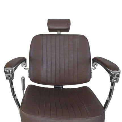 Barberio kėdė hidraulinė BJORN BH-3318, matinė ruda – iš arti