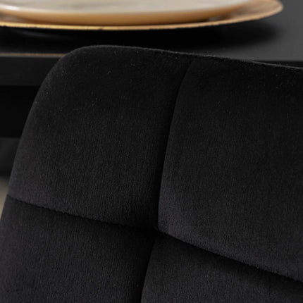 Baro kėdė ARIEL, juodos spalvos aksomas - Beauty Kit