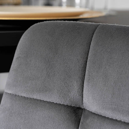 Baro kėdė ARIEL, pilkos spalvos aksomas - Beauty Kit