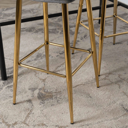 Baro kėdė ARIEL, pilkos spalvos aksomas - Beauty Kit