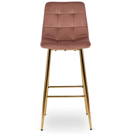 Baro kėdė ARIEL, rožinės spalvos aksomas - Beauty Kit