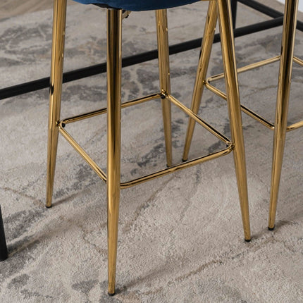 Baro kėdė ARIEL, tamsiai mėlynos spalvos aksomas - Beauty Kit