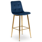 Baro kėdė ARIEL, tamsiai mėlynos spalvos aksomas - Beauty Kit