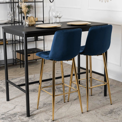 Baro kėdė ARIEL, tamsiai mėlynos spalvos aksomas - Beauty Kit