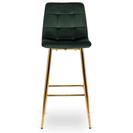 Baro kėdė ARIEL, tamsiai žalios spalvos aksomas - Beauty Kit