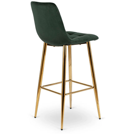 Baro kėdė ARIEL, tamsiai žalios spalvos aksomas - Beauty Kit