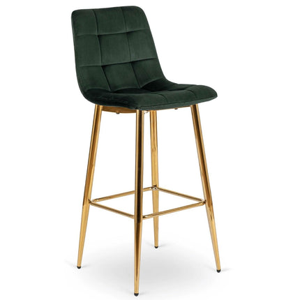 Baro kėdė ARIEL, tamsiai žalios spalvos aksomas - Beauty Kit