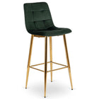 Baro kėdė ARIEL, tamsiai žalios spalvos aksomas - Beauty Kit