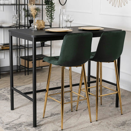 Baro kėdė ARIEL, tamsiai žalios spalvos aksomas - Beauty Kit
