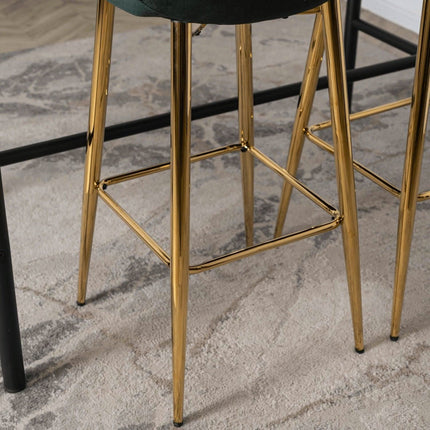 Baro kėdė ARIEL, tamsiai žalios spalvos aksomas - Beauty Kit